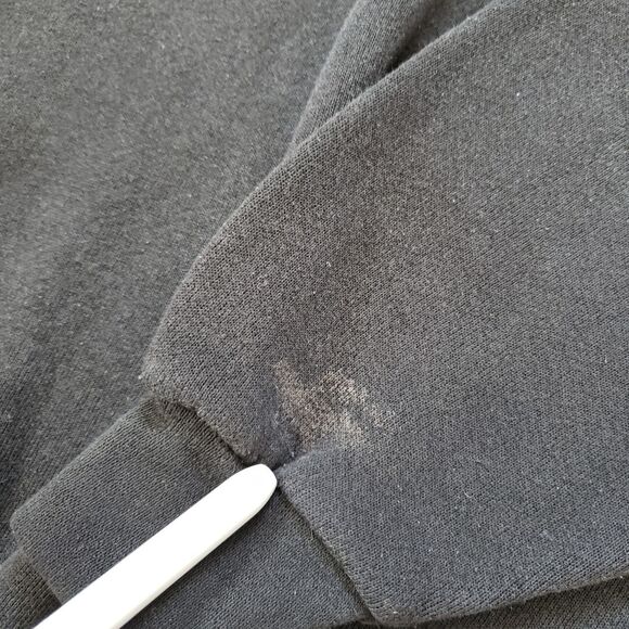 Vintage Logo 7 Pittsburgh Steelers Size Medium Mens Black Embroidered Sweatshirt - Picture 4 of 7